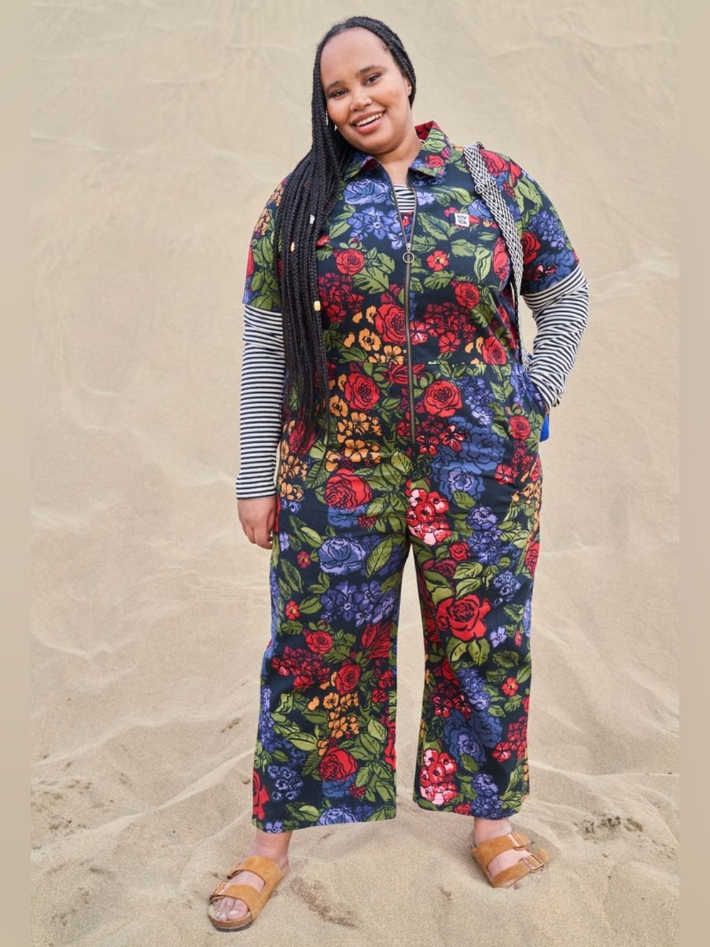 Lucy & Yak Ragan Floral Jumpsuit Maria Print Size UK26 US22